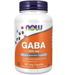 Амінокислота NOW GABA 500 mg (100 caps) (05703-01)