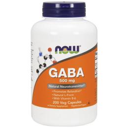 Амінокислота NOW GABA 500 mg (200 veg cap) (07711-01)