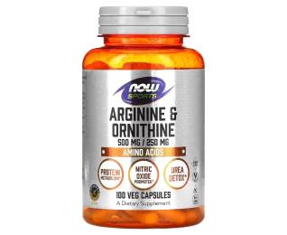Амінокислота NOW Arginine &amp; Ornithine (100 caps) (00049-01)