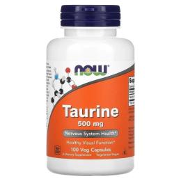 Амінокислота NOW Taurine 500 mg (100 caps) (06694-01)