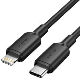 Дата-кабель Vention (LAKBH) USB2.0 Type-C (тато)  -  Lightning (тато) 3A 2м Black