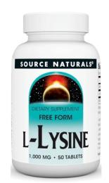 Амінокислота Source Naturals L-Lysine 1000 mg (50 tabs) (24543-01)