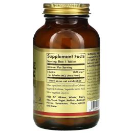 Амінокислота Solgar L-Lysine 1000 mg (100 tab) (11039-01)