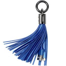 Дата-кабель Remax RC-053I Tassels Ring USB (тато)  -  Lightning (тато) 0.15 м Blue (6954851260165)