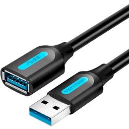 Дата-кабель Vention (CBHBJ) USB(тато) - USB(мама) 5 м Black