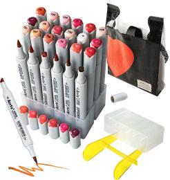 Набір маркерів Arrtx Oros ASM-03RD Red 24 кольори спиртові