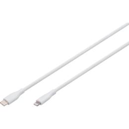 Дата-кабель Digitus (AK-600110-020-W) USB-C (тато)  -  Lightning (тато) 2м White