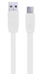 Дата-кабель Remax Full Speed RC-001m microUSB (тато)  -  USB (тато) 1м White