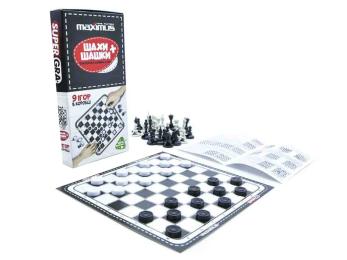 Настільна гра Maximus (5476) Шашки та шахи, 9 ігор у коробці