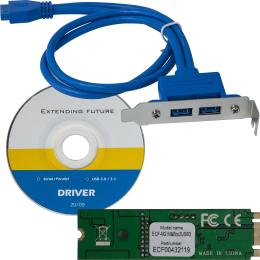 Плата розширення Frime ECF-M2.M&amp;Bto2USB3 M2 (M&amp;B Key) to 2 x USB3.0, NEC720201