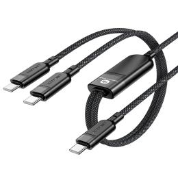 Дата-кабель Acefast C5-11 USB-C (тато)  -  2xUSB-C 100W (тато) 1.2 м Black
