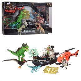 Ігровий набір METR+ рятівників F124-74 вертоліт, джип, мотоцикл, динозавр, фігурки