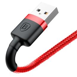 Дата-кабель Baseus Cafule 2m USB(тато) - Lightning(тато) Black Red