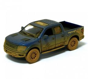 Модель автомобіля Kinsmart Ford F-150 SVT Raptor-Supercrew Muddy KT5365WY Blue інерційна