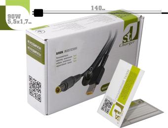 Блок живлення для ноутбука 1stCharger WM1ST19V90W5517 (90W 19V 4.74A 5.5x1.7 мм Wall Mount)