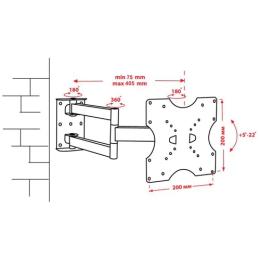 Кріплення для телевізора КВАДО К-42 Black