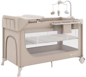 Ліжко-манеж з пеленатором KinderKraft Leody Up Beige (KCLEODUPBEG00AC)