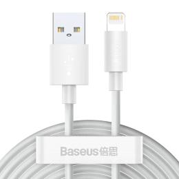 Дата-кабель Baseus TZCALZJ-02 1.5m USB(тато) - Lightning(тато) White