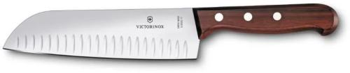Кухонний ніж Victorinox Wood Santoku 68520.17 G 17см рифл. з деревяною ручкою