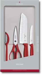 Набір кухонних ножів Victorinox SwissClassic Kitchen Vx67131.4G Red