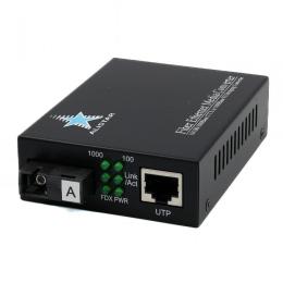 Медіаконвертер ALISTAR mini 10/100/1000BASE-T 1000BASE-LX 1SM WDM SC 20KM TX1310/RX1550nm