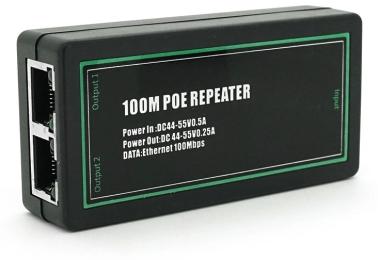 PoE-спліттер Ritar POE1/2-24W Black (1 Вх -2 Вих 100Mpbs POE) 44-55V