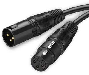 Кабель для мікрофона Cabletime PRO XLR 3P XLR Male to Female 3м Black (CF24N)