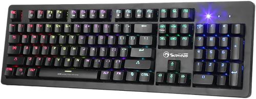 Клавіатура MARVO KG916 Black (KG916.MRV) Multi-LED Mechanical Blue Switch USB дротова