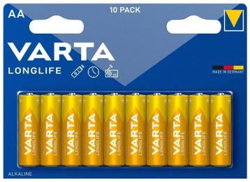 Батарейка Varta Longlife лужна AA блістер, 10 шт