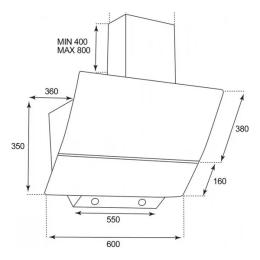 Витяжка Grunhelm GVN 830 B похила