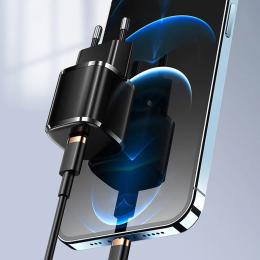 Адаптер живлення для телефона USAMS US-CC124 T36 Black (20W Super Si 1Type-C/20W (00000042597_1) )