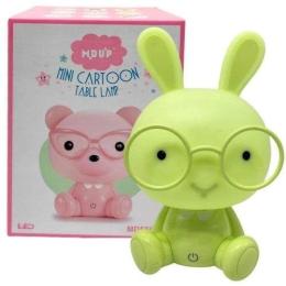 Нічник Mic C71563 Green Зайчик в окулярах USB
