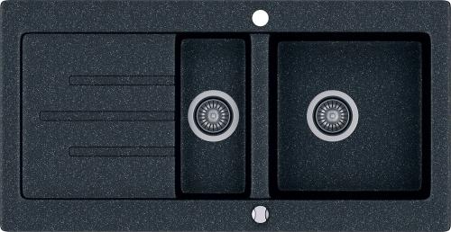 Кухонна мийка Kernau KGS V 60 1.5B1D Metal Black