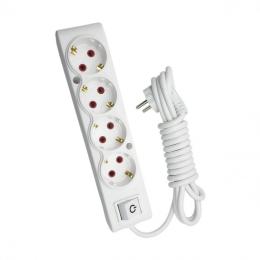 Мережевий фільтр TECCO 3м 4 поста White (8681277842733)