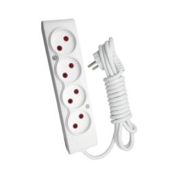 Мережевий фільтр TECCO 5м 4 поста White (8681277841507)