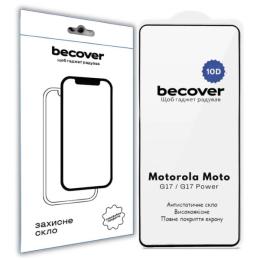 Захисне скло BeCover 10D для Motorola Moto G17/G17 Power Black (715138)