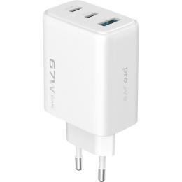 Адаптер живлення для телефона Proove Silicone Power 2 67W (2xType-C + USB) White (WCSP26120002)