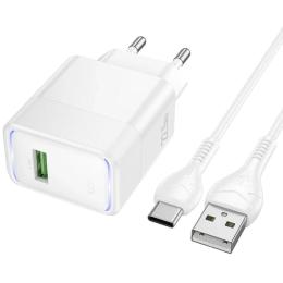 Адаптер живлення для телефона Hoco CS111A Lounge White 22.5W (1USB-C)