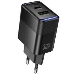 Адаптер живлення для телефона Hoco CS112A Lounge Black 30W (1USB-A/1C)