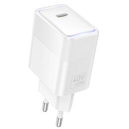 Адаптер живлення для телефона Hoco CS113A Lounge White 40W (1USB-C)