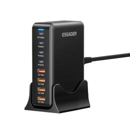 Адаптер живлення для телефона Essager Engine 320W GaN Black 4C+4A (EZC320W-QJB0G-Z)