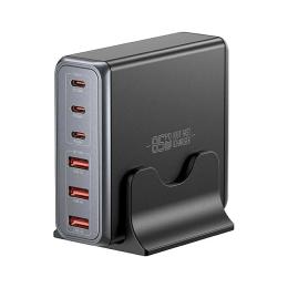 Адаптер живлення для телефона Essager Engine 85W GaN Black 3C+3A (EZC85W-SXB0G-Z)