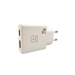 Адаптер живлення для телефона WUW C217 White 25W (USB A + Type-C)