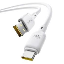 Дата-кабель Baseus Silky Series OS Fast Charging USB (тато)  -  Type-C (тато) 100W (1m) Moon White (P10377703)