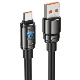 Дата-кабель Hoco U143 Joy USB (тато) to Type-C (тато) 5A (1.2m) Black