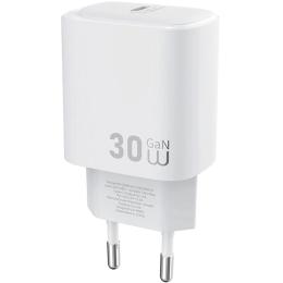 Адаптер живлення для телефона WIWU G008 White 30W GaN (1USB-C)