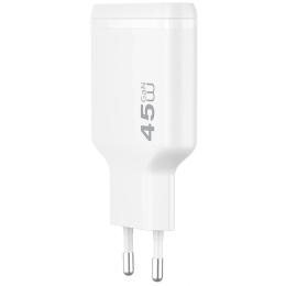 Адаптер живлення для телефона WIWU G034 White 45W GaN (2USB-C)