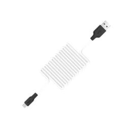 Дата-кабель Hoco X21 Silicone MicroUSB (тато)  -  USB (тато) (1m) Black White (00000032926_1)
