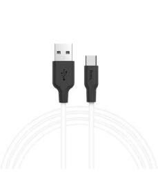 Дата-кабель Hoco X21 Silicone Type-C (тато)  -  USB (тато) (1m) Black White (00000032927_1)