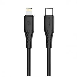 Дата-кабель ColorWay Type-C (тато)  -  Lightning (тато) textured PVC 30W 2м Black (CW-CBPDCL095-BK)